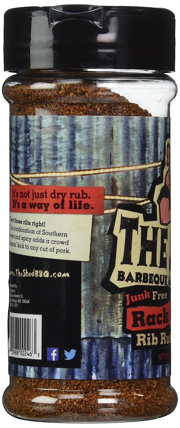 For Shedheads... The Shed Barbeque and Blues Joint RACK ATTACK BBQ Dry Rub - 5.2oz Shaker Bottle - Image 7
