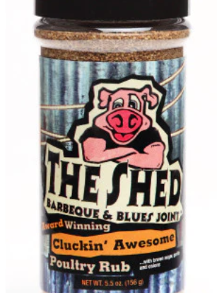 For Shedheads... The Shed Barbeque and Blues Joint CLUCKIN' AWESOME BBQ Rub - 5.5oz Shaker Bottle
