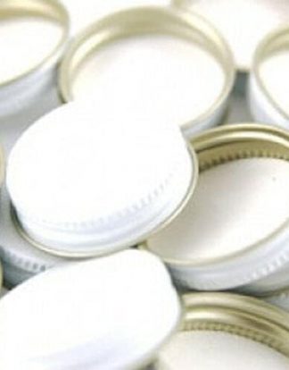 SCREW CAPS 38/400 WHITE METAL Each - Fits USA Half Gallon Growlers & One Gallon Jugs