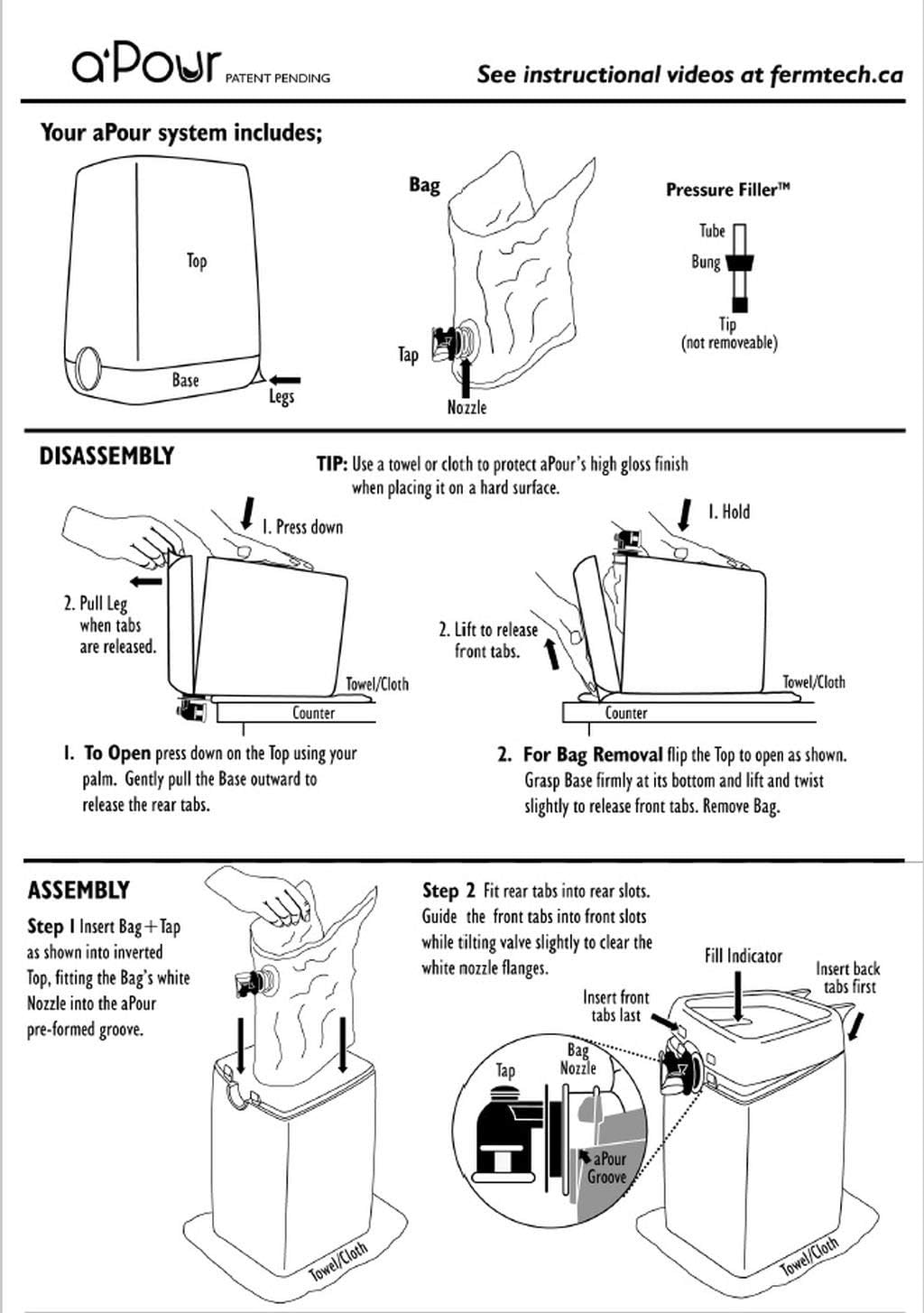 a'POUR WINE ON TAP Replacement Bags - Fermtech LTD Factory Pack of 3 - Image 2
