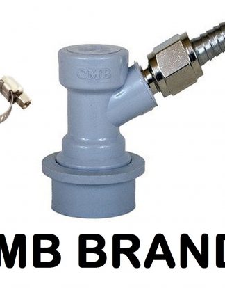 CMB BRAND GREY GAS SIDE Cornelius Corny Keg Ball Lock Disconnect with Flared Stems and Clamp