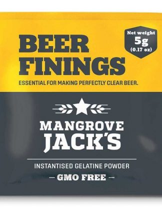 Mangrove Jack's GELATIN POWDER FINING 5g Single Dose Pack 100 Bloom Type B Positive Charge for Clarification of Beer and Wine