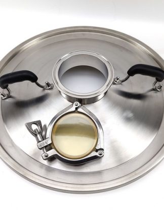 16" PORTED BREW KETTLE DISTILLATION LID Pro 4" Triclamp Center with 3" Sight Glass for 65L BrewZilla DigiBoil Anvil Foundry and Others KL25829