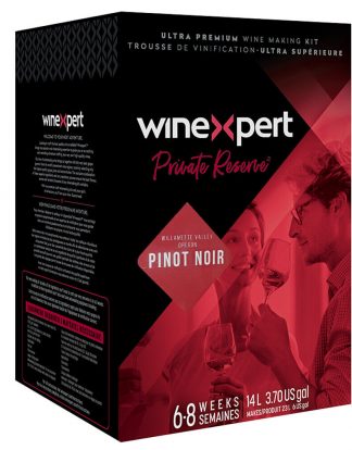 Private Reserve PINOT NOIR Solano County California (Formerly Willamette Valley Oregon terroir) Ultra Premium 14L Wine Ingredient Kit from Winexpert - Makes 6 Gallons of Dry Red Wine LDC 3111