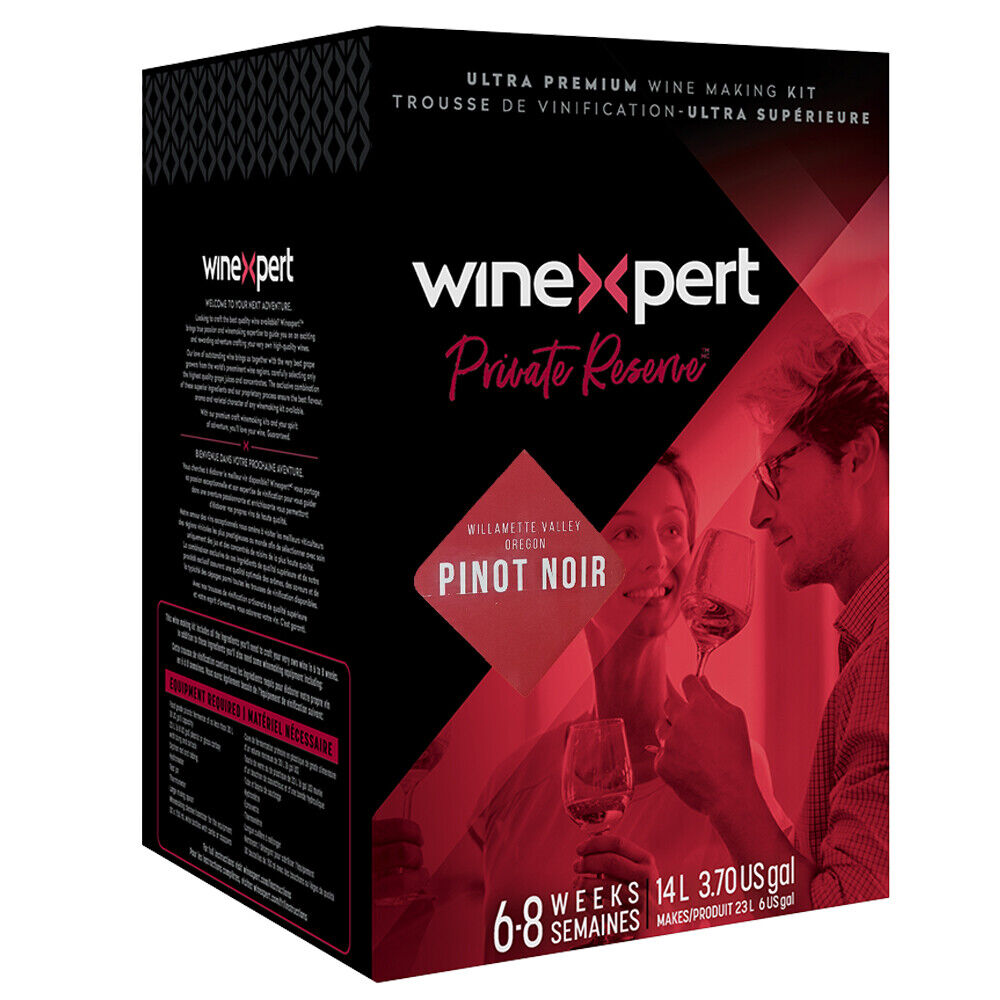Private Reserve PINOT NOIR Solano County California (Formerly Willamette Valley Oregon terroir) Ultra Premium 14L Wine Ingredient Kit from Winexpert - Makes 6 Gallons of Dry Red Wine LDC 3111