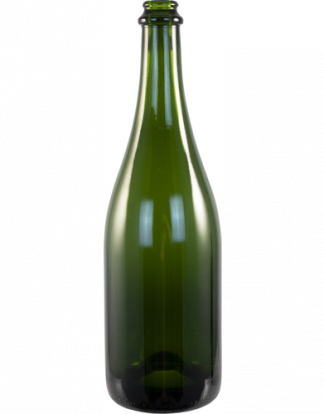 GREEN CHAMPAGNE BOTTLES Heavy Weight Punted Case of 12 Glass 750ml Cork or Crown Cap Finish B499