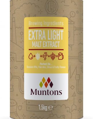 British LME Muntons Unhopped EXTRA LIGHT LIQUID MALT EXTRACT 3.3 lbs Tin LME