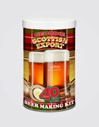 GEORDIE SCOTTISH EXPORT Deep Gold Tinned 6 Gallon Beer Making Kit from Muntons