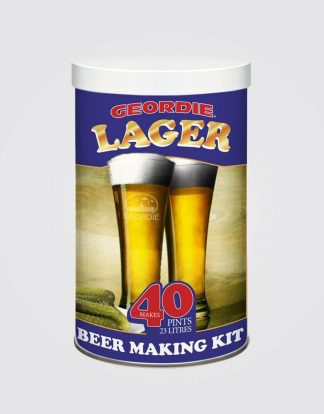 GEORDIE LAGER Light Gold and Tangy with Continental Flair Tinned 6 Gallon Beer Making Kit from Muntons