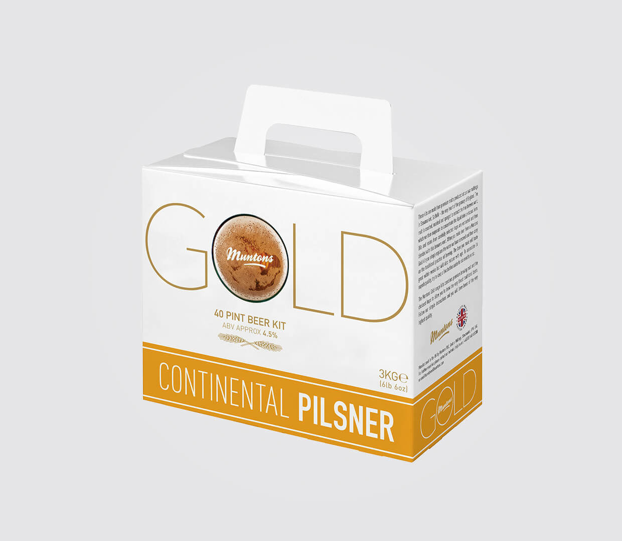 CONTINENTAL PILSNER Muntons Gold Range Beer Kit de Bière Light and Delicate Extract Beer Brewing Ingredient Kit 27735 Makes 5 Gallons
