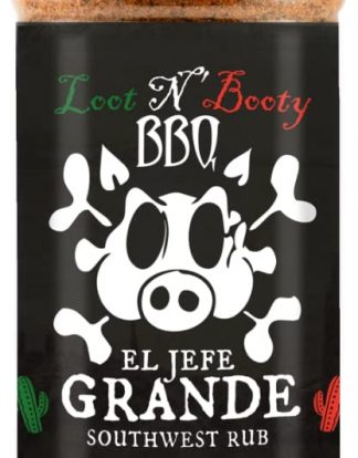 Loot N Booty EL JEFE GRANDE Southwest Blend Rub 11.6oz Shaker Bottle Arizona Flavor - The Big Boss!