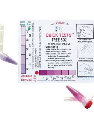Accuvin Free SO2 Sulfite in Wine Test Kit Pack of 10 Total Tests (8 Low Range 2 High Range)