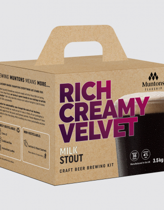 MILK STOUT Muntons Flagship Range Beer Kit de Bière Rich Creamy Velvet Extract Beer Brewing Ingredient Kit 27544 Makes 5 Gallons