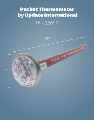 Analog Dial POCKET THERMOMETER for General Food Service Use 0°-220°F Range THP-220 from Update International