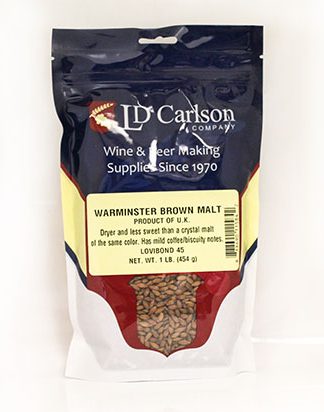 WARMINSTER ENGLISH BROWN MALT 45L 1LB Uncrushed 1584A