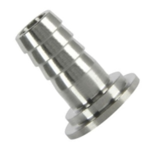 FAT 5/16" to 3/8" BARBED TAILPIECE Nipple for GAS SIDE on Commercial Beer Taps. Drain Lines and DIY Line Cleaning Kits Stainless Steel Krome C286