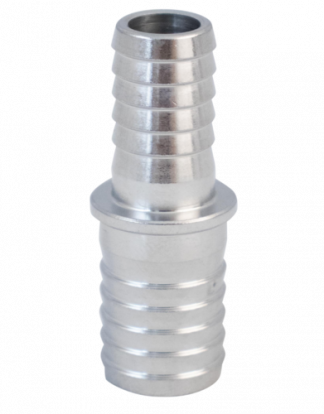 Komos HRD157 UNEQUAL BARB VINYL TUBING SPLICER REDUCER MENDER 1/2" OD x 3/8" OD Stainless Steel 304 Fitting (Each)