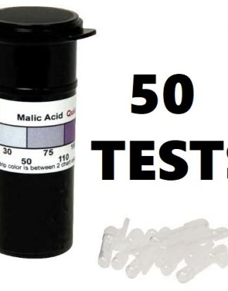 Accuvin Malolactic Fermentation (MLF) Test Kit (0-500 mg/L Malic Acid) Vial OF 50 Strips 223-50