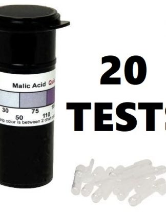 Accuvin Malolactic Fermentation (MLF) Test Kit (0-500 mg/L Malic Acid) Vial OF 20 Strips