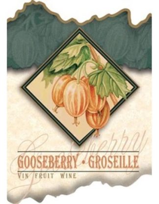 WINE BOTTLE LABELS Pack of 30 GOOSEBERRY 'Gooseberries in Diamond' Design White Wine Self-Adhesive Easy Peel