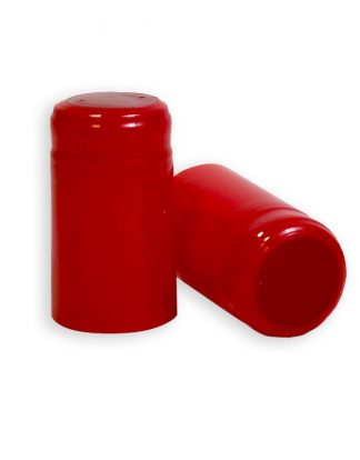 100 Pack GLOSSY RED SHRINK CAPSULES 30.5x55 With for Wine Bottles