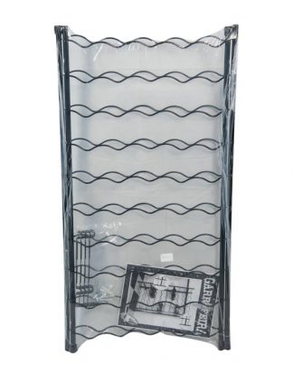Garrafeira WINE RACK 50-BOTTLE STEEL Elegant Compact Design Black Plastic Coated Steel Easy Assembly (Portugal)