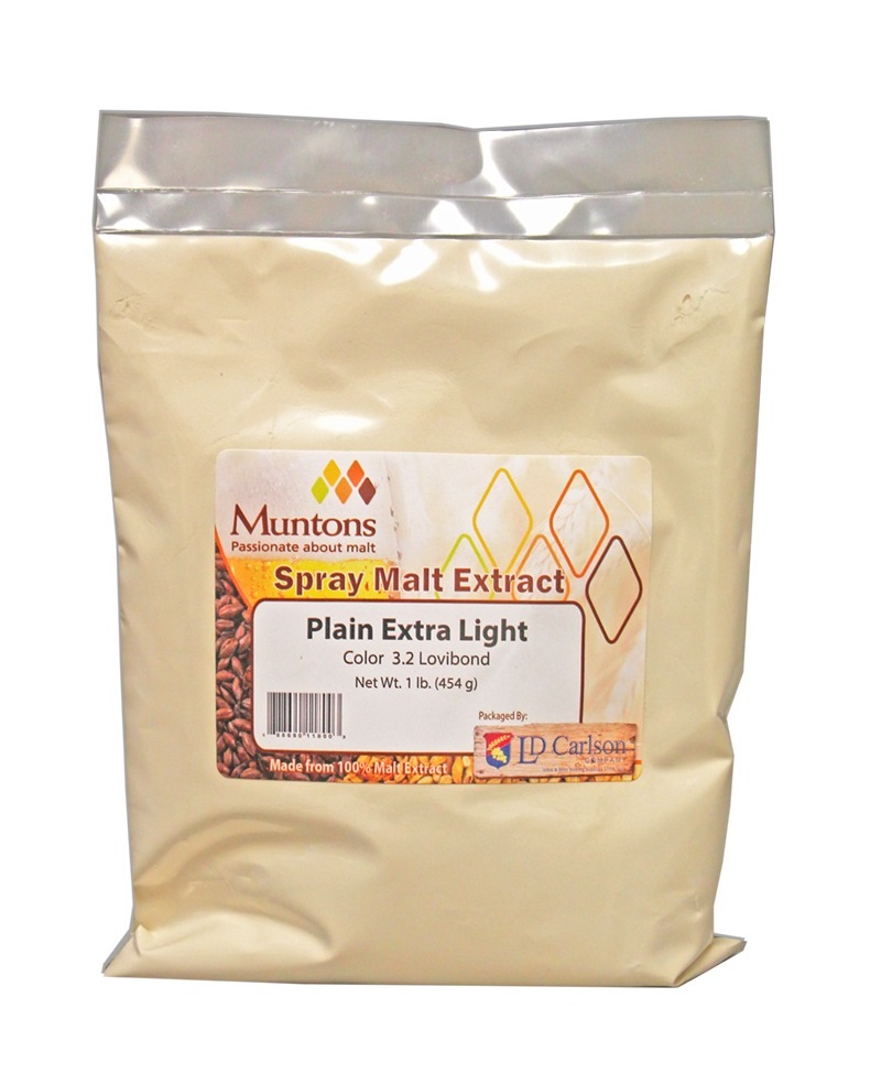 British DME MUNTONS EXTRA LIGHT Spray Dry Malt Extract Unhopped 1 LB (Beer Improver)