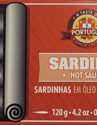 FIERY SARDINES IN HOT SAUCE Taste of Portugal Single Can (120 g | 4.2 oz) 5-Year Shelf Life