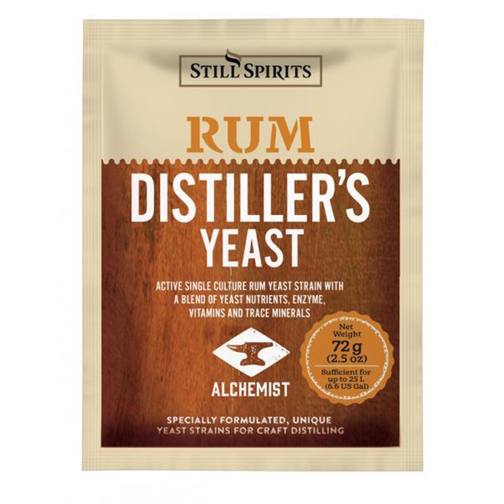 Still Spirits RUM TURBO PURE DISTILLERS YEAST w/AG300 72g Pack For Molasses and Cane Sugar 15%
