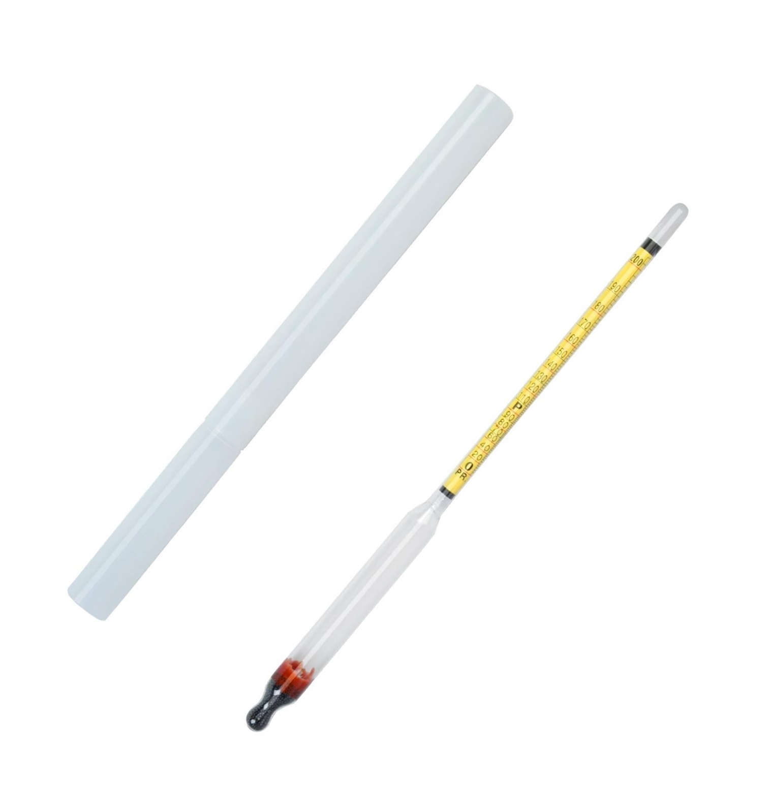 AIR STILL HYDROMETER =SMALL= PROOF and TRALLES Hydrometer for use with AIR STILL COPPER PARROT