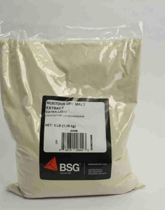 British DME MUNTONS EXTRA LIGHT Spray Dry Malt Extract Unhopped 3 LB (Beer Improver)