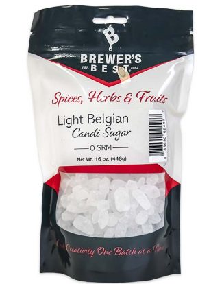 LIGHT CANDY SUGAR 1 Pound CLEAR BELGIAN CANDI SUGAR For Beer Brewing Homebrew and Baking