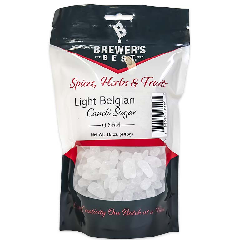 LIGHT CANDY SUGAR 1 Pound CLEAR BELGIAN CANDI SUGAR For Beer Brewing Homebrew and Baking