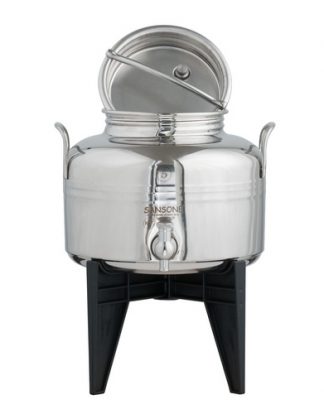 Sansone Stainless Fusti Tank - 5L (1.32 gal) for Fermentation or Storage WE802 Includes Spigot and Stand