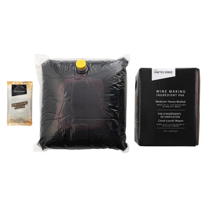 RED WINE KIT GAMAY Beaujolais-Style Winemaking Ingredient Kit (8L Concentrate Makes 6 Gal) ABC Crafted Series