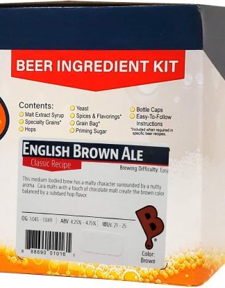 Classic Beer Kit ENGLISH BROWN ALE Premium Ingredient Package from Brewer's Best LD Carlson 1016