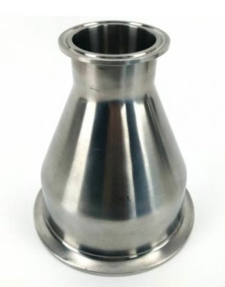 4" TRICLAMP HEMISPHERICAL REDUCER 4" down to to 1.5" Stainless Tri-Clamp Sanitary Fitting