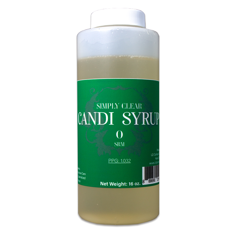 Liquid SIMPLY CLEAR CANDI SYRUP 16oz Belgian-Style "Kandij Siroop" Decadent Brewers Candy Sugar for Authentic Ale Tripel Saison 16oz Jar