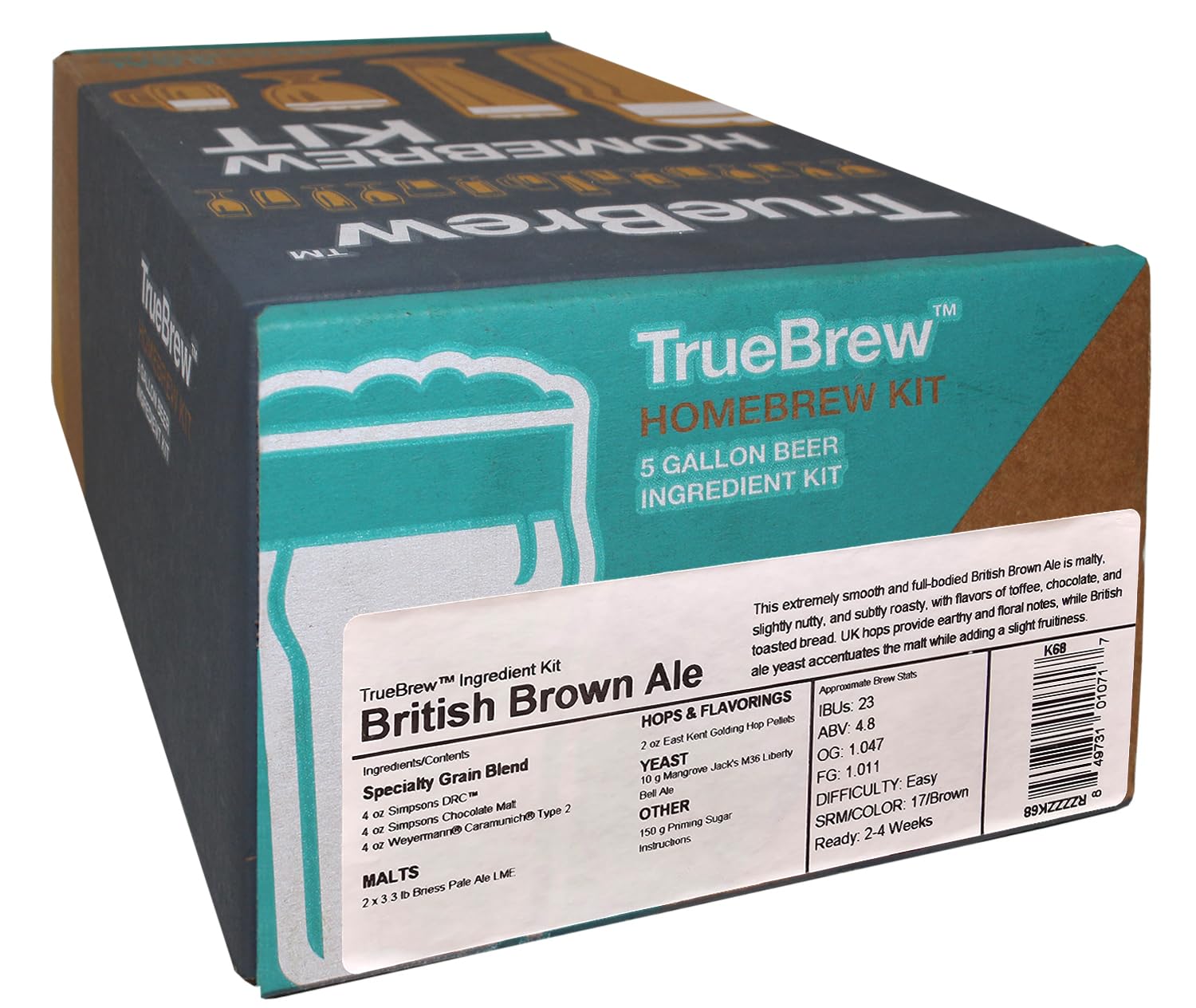 BRITISH BROWN ALE KIT K68 TrueBrew Beer Ingredient Kit