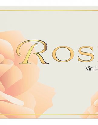 ROSÉ WINE Bottle Labels Pack of 30 'PEACH ROSES' Contemporary Design Self-Adhesive Easy Peel Vin Rose