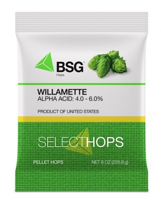 HOPS WILLAMETTE 8oz Hop Pellets in BSG Foil Nitro Factory Pack