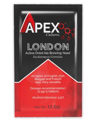 Apex Cultures LONDON ALE Dry British Ale Yeast 11.5g Packet