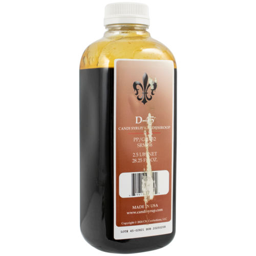 DISCONTINUED 2.5LB Premium Candi Syrup D-45 FINE AMBER "Kandij Siroop" Decadent Brewers Liquid Candy Sugar for Authentic Ale Tripel Saison