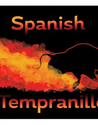 TEMPRANILLO WINE Bottle Labels Pack of 30 Grey 'Burning Bull' Contemporary Design Self-Adhesive Easy Peel