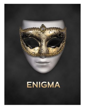 ENIGMA Blended Red Rose or White Wine Bottle Labels Pack of 30 Black 'GOLD MASK' Design Self-Adhesive Easy Peel