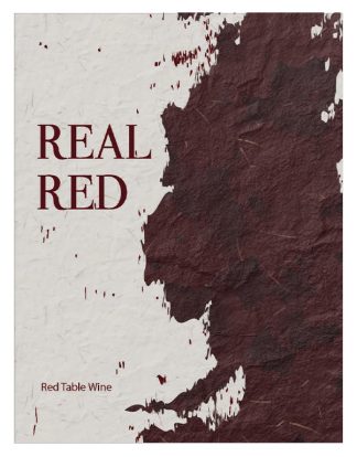 REAL RED Blended Red Wine Bottle Labels Pack of 30 'Spill on Parchment' Paper Design Self-Adhesive Easy Peel