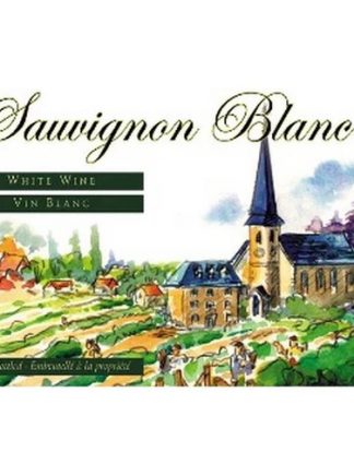 SAUVIGNON BLANC WINE Bottle Labels Pack of 30 'CHURCH' Expressionist Design Self-Adhesive Easy Peel White Wine