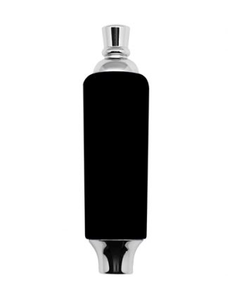 Black and Chrome TAP HANDLE Heavy Duty with Finial - Fancy Beer Pull For Standard Size Faucets C263