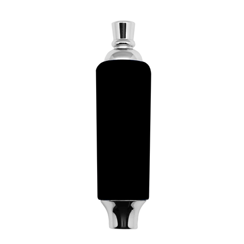 Black and Chrome TAP HANDLE Heavy Duty with Finial - Fancy Beer Pull For Standard Size Faucets C263