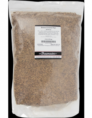 5LB Briess CARAMEL RYE Malt 45L Uncrushed 2-Row Rye Malt GR500E